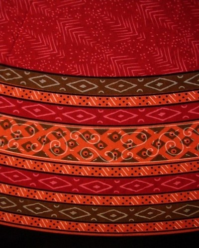 Calico print round cotton - print,