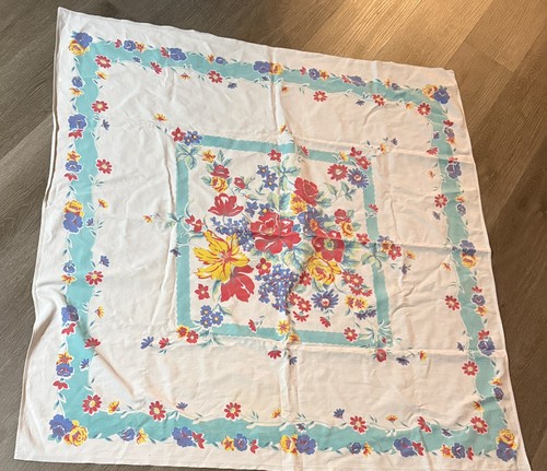 Vintage mcm floral card table - floral,