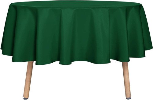 Hunter green round tablecloth - hunter,