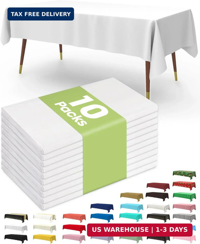 Plastic table cloth pack - table,