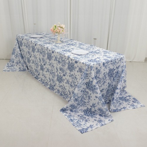 156 blue french toile - blue,