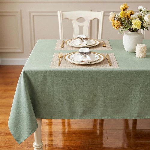 Textured linen tablecloth - textured,