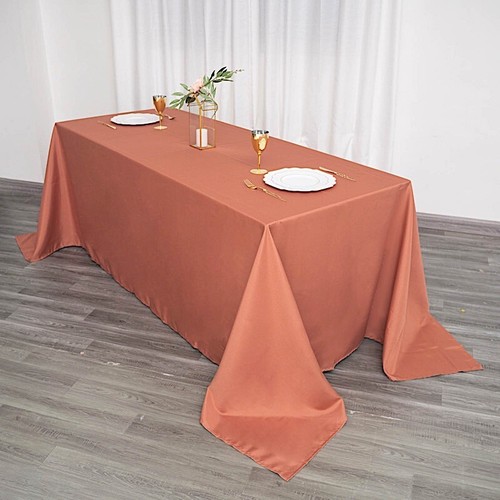 Terracotta polyester 90x132 - terracotta,