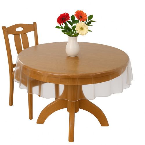 Round clear tablecloth - 70",