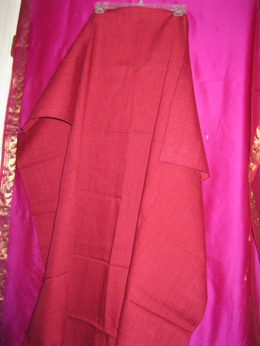 Deep red linen - deep,