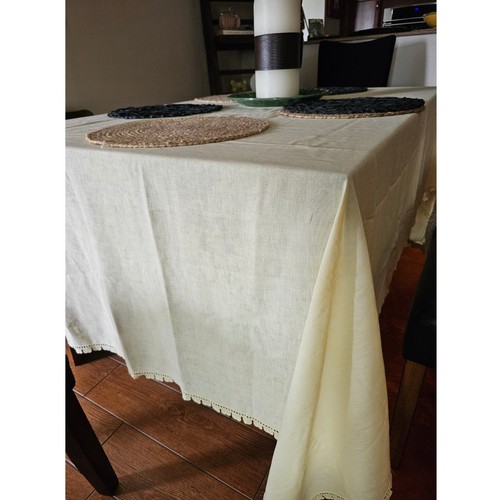 Yellow linen rectangle - linen,