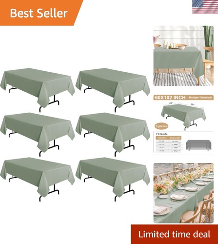 Pack sage green tablecloths - 6,