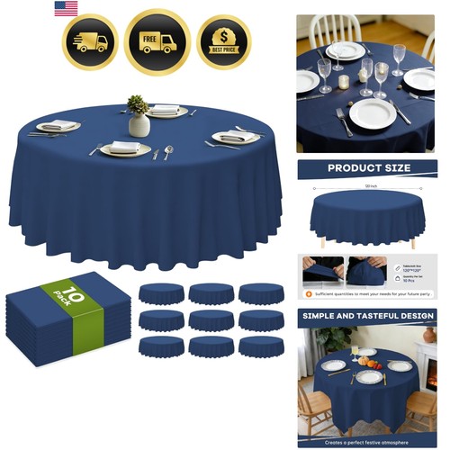 Plastic tablecloths navy blue - plastic,