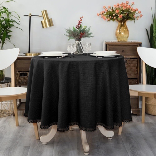 Textured tablecloth linen look - textured,