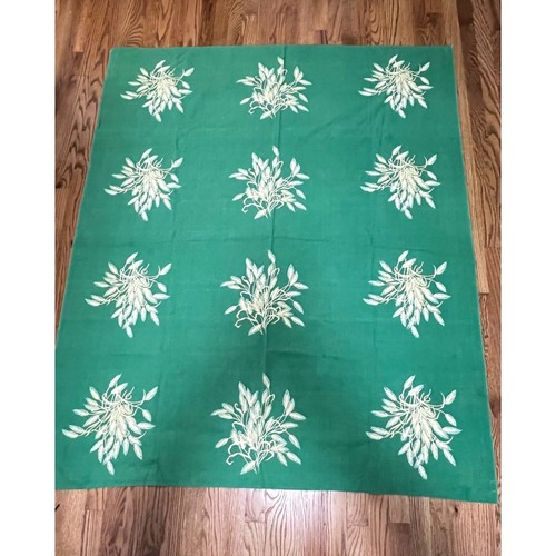 Vtg wilendur green tablecloth - green,