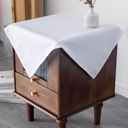 White small square tablecloth - small,
