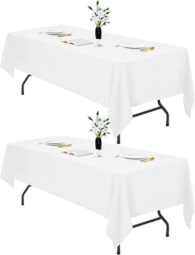 2pcs white table cloth for - 2pcs,